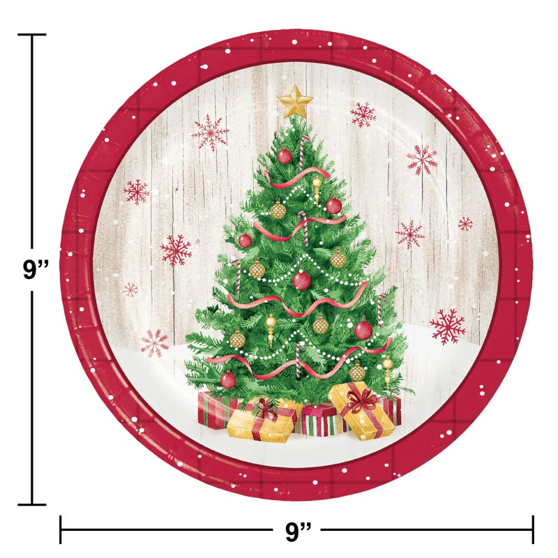 Combo Desechables Navideños 5 Piezas - Árbol Navidad